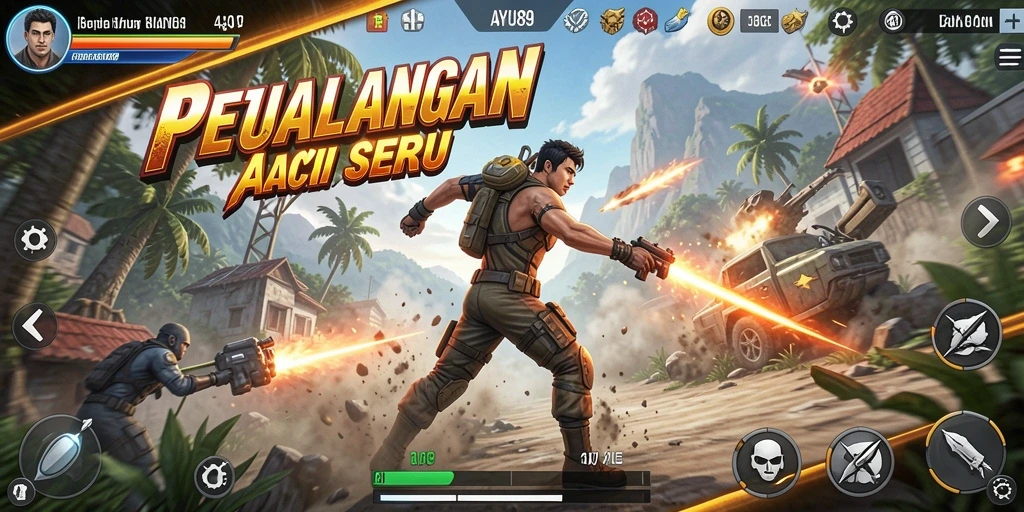 Tampilan gameplay AYU89 yang penuh aksi dan tantangan.