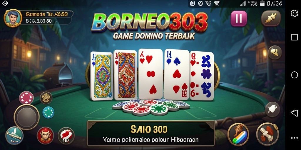 Screenshot permainan Domino dengan grafis yang menawan dan interaksi pemain.