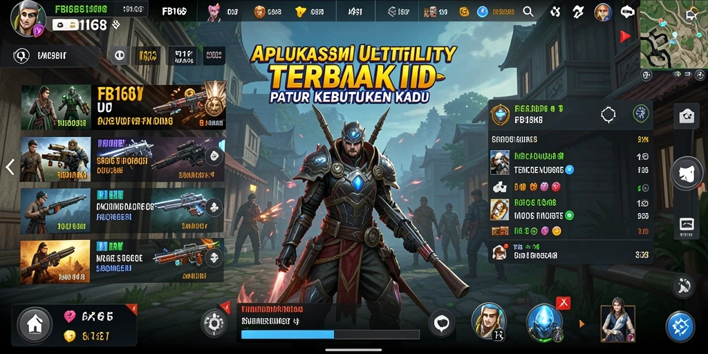 Screenshot utama FB168 menampilkan antarmuka aplikasi Utility yang menarik.