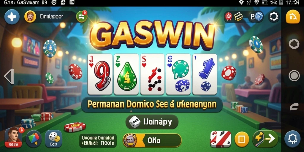 Tampilan gameplay GASWIN yang menarik saat bermain Domino.