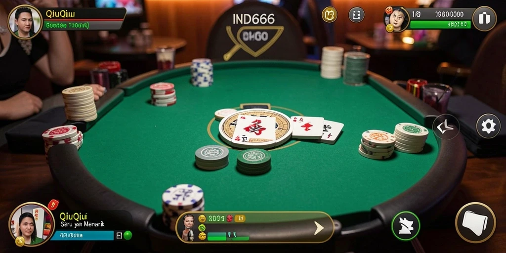 Tampilan gameplay seru dari IND666 dalam aksi QiuQiu.