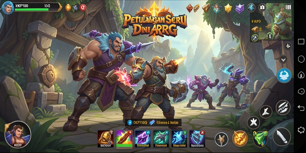 Screenshot gameplay KPK100 menampilkan pertarungan mendebarkan dalam dunia ARPG.