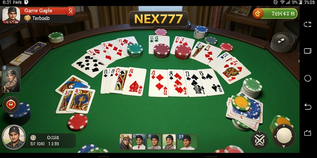Tampilan gameplay NEX777 yang menarik dan interaktif di game Gaple.