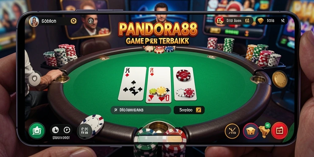 Tampilan gameplay Poker yang seru dan interaktif dalam PANDORA88.