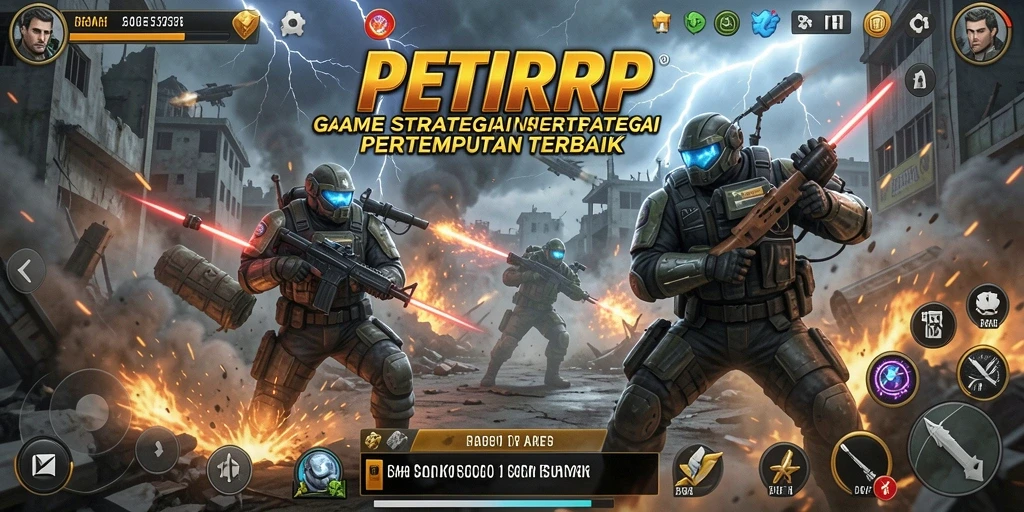Gameplay <strong>PETIRRP</strong> menunjukkan pertempuran strategi yang mendebarkan.
