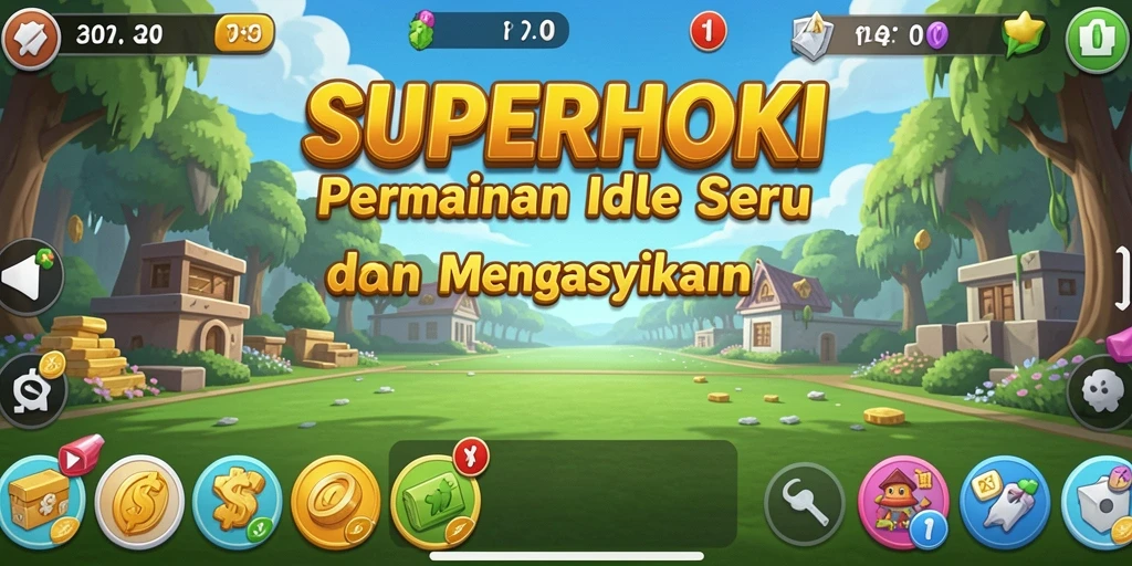 Tampilan gameplay SUPERHOKI dengan aksi hoki es yang seru.